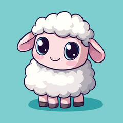 Adorable Cartoon Sheep with Big Eyes and Fluffy Wool (3)