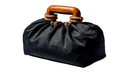 High quality, realistic photo of Black-sandbag counterweight twin handle, isolated on transparent background, product photography style