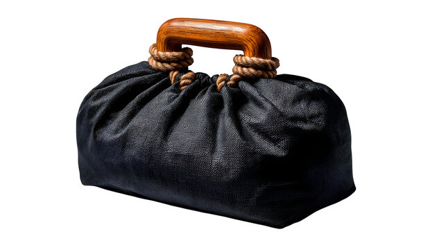 High quality, realistic photo of Black-sandbag counterweight twin handle, isolated on transparent background, product photography style