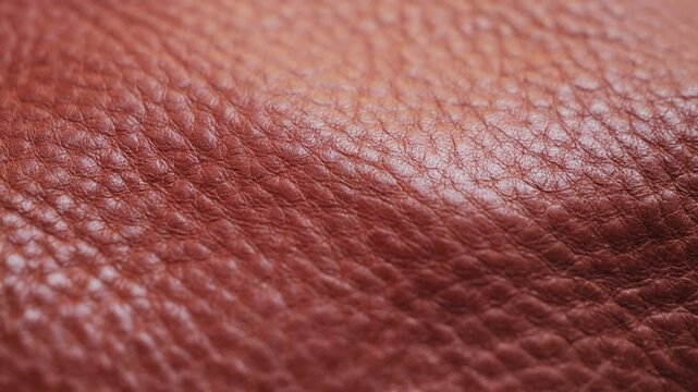 Macro brown leather background, grainy texture. High quality 4k footage