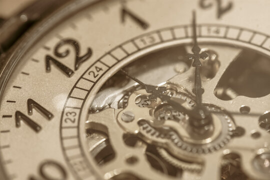 Close-up shot of retro pocketwatch 