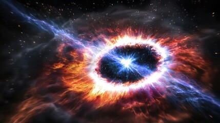Cosmic explosion of light and energy in the vastness of space