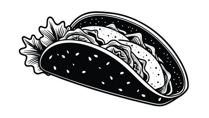 Taco Filled with Meat and Veggies