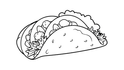 Taco Filled with Meat and Veggies