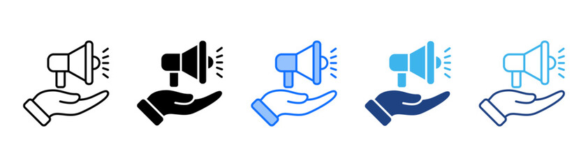 Marketing Icon Set With Multiple Style Collection 