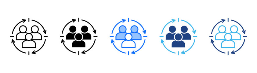 Retargeting Icon Set With Multiple Style Collection 