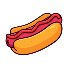 Hot dog vector illustration 