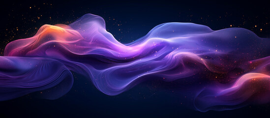 Cover design of a purple and magenta abstract wave background with swirling shapes and soft neon light effects.
