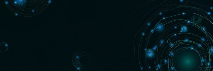 Abstract background with circular lines for technology presentations, AI concepts, and digital network interfaces.