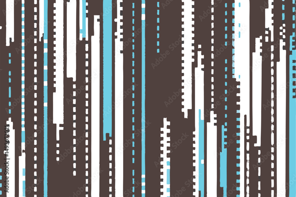 Poster abstract artistic composition with vertical brushstroke style and color blocks.
