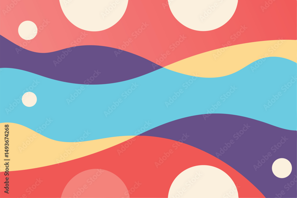 Poster abstract colorful wavy shape design suitable for backgrounds and graphic art projects