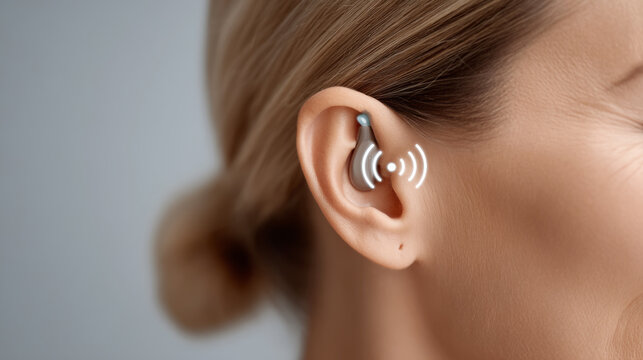 Advanced hearing aid technology with floating label descriptions for hearing assistance