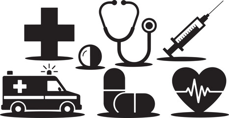 vector set of medical icons