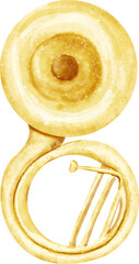 watercolor Sousaphone