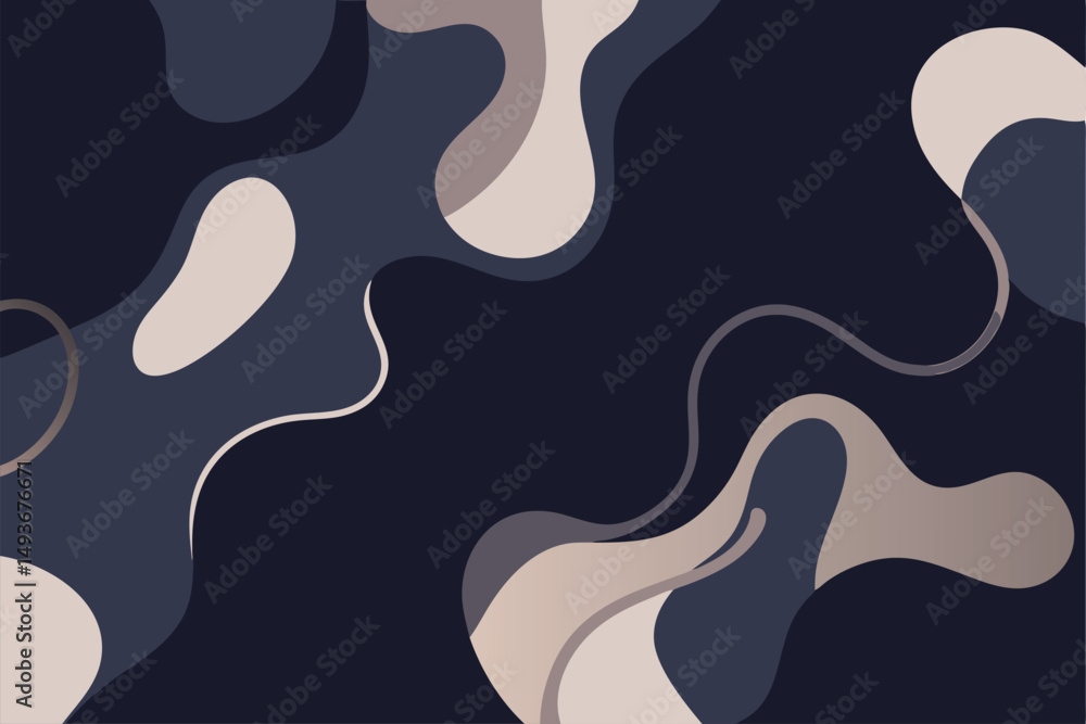 Poster abstract fluid shape design with soft colors suitable for backgrounds and designs