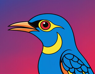 Obraz premium vector illustration of a parrot