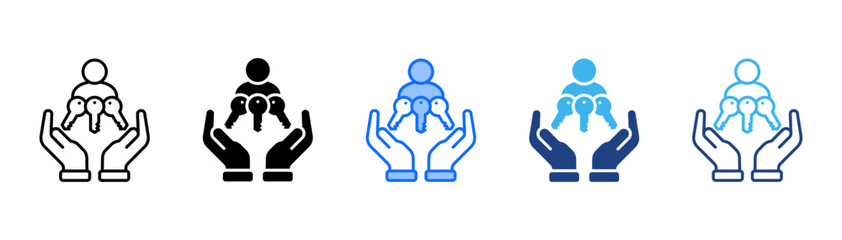 Ownership Icon Set With Multiple Style Collection 