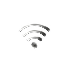 WiFi signal icon isolated on transparent background