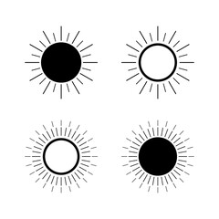 Sunburst icon collection, Sunrise icons, Sunset icons, Sunshine icons