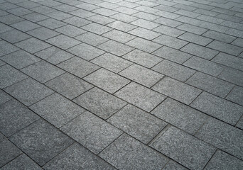 Grey stone pavement, street road background