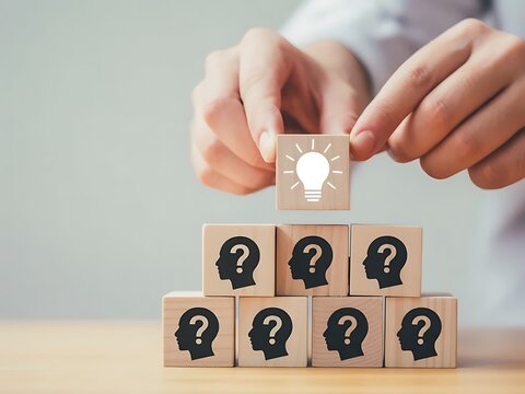 Finding solutions creative problem solving concept