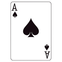 Ace of spades playing card design. PNG image, transparent background