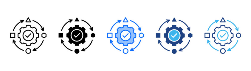 Method Icon Set With Multiple Style Collection 