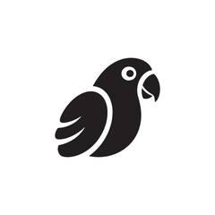 Simple Parrot Silhouette Icon