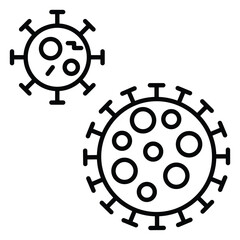 Virus Vector Icon Showing Microscopic Viral Particle