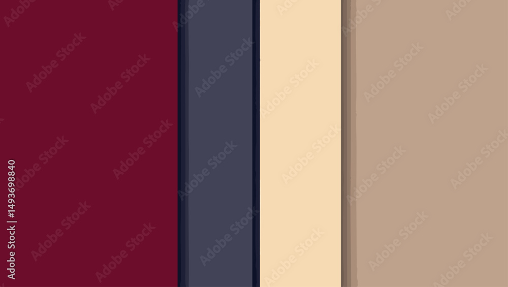 Poster vertical split color field. minimalist vector with bold bar and dual tone composition.