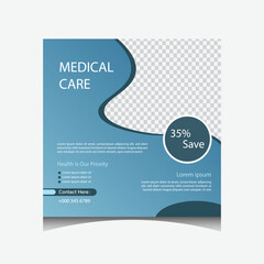 clean hospital and medical promotion design for ads