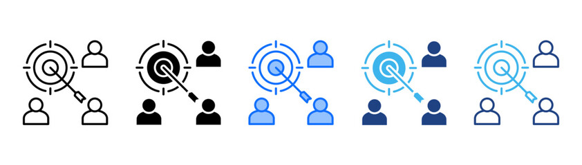 Targeting Icon Set With Multiple Style Collection 