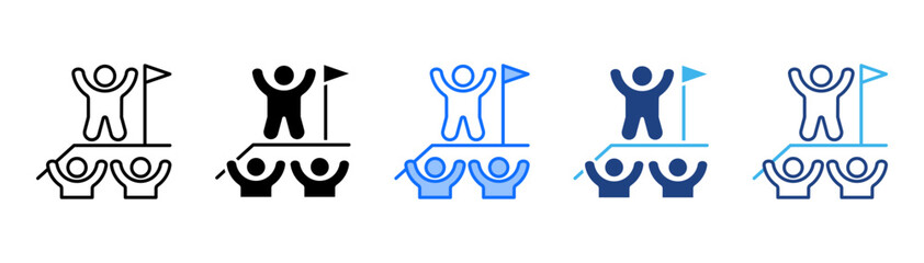 Competitive Icon Set With Multiple Style Collection 