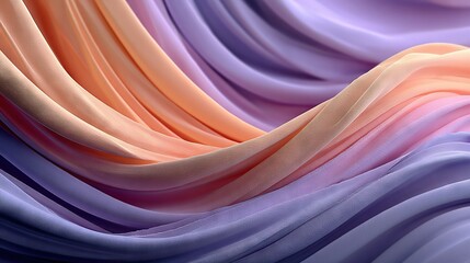   A macro shot of multi-colored fabric with wavy patterns in pink, blue, orange, and purple hues