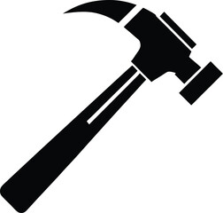 Hammer  silhouette, hammer isolated on white