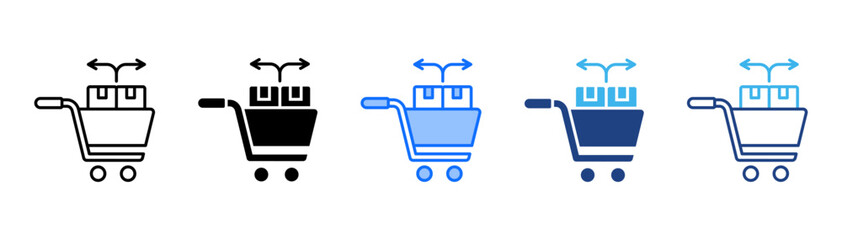 Cross Selling Icon Set With Multiple Style Collection 