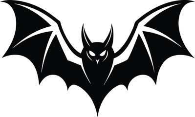 Bat flying silhouette, bat  isolated on white