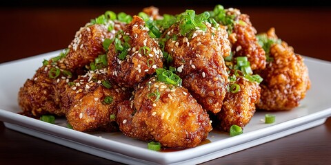Fototapeta premium photo of delicious korean fried chicken 