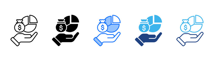 Profit Margin Icon Set With Multiple Style Collection 