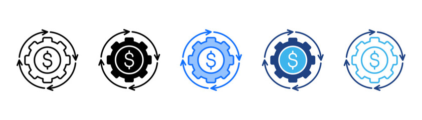 Lean Icon Set With Multiple Style Collection 