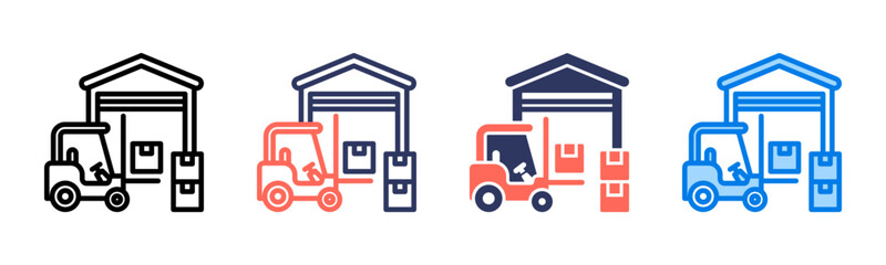 Warehousing icon sheet multiple style collection