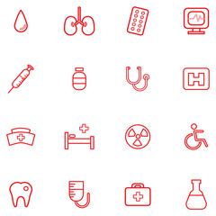 Finger icons set set of outline icons such vector illustration