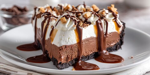 photo of delicious mississippi mud pie 