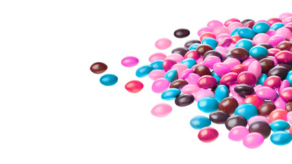 Colorful molecular structure resembling a sweet pink candy pill