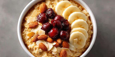 photo of delicious oatmeal 