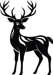 Deer silhouette, deer silhouette vector