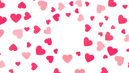 Romantic red hearts pattern design for celebration Day with love symbol