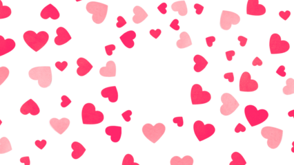 Romantic red hearts pattern design for celebration Day with love symbol