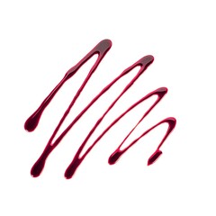 A vibrant red nail polish clip, a colorful beauty object, isolated on transparent background