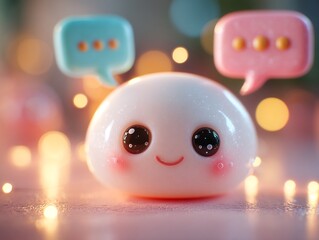 Happy Marshmallow Face – Adorable 3D Cartoon